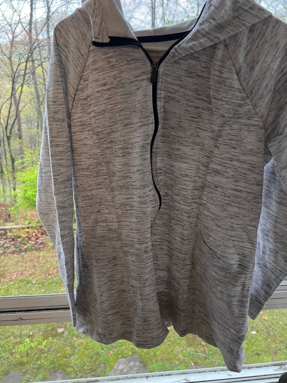 tek gear Heather Gray Quarter-Zip Hoodie